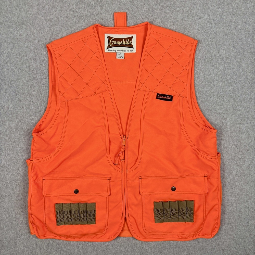 Gamehide Front Loader Upland Vest Blaze Orange Men's Medium 3CV Hunting